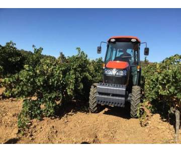 trattore kubota vigneto al lavoro a calamonaci agrigento